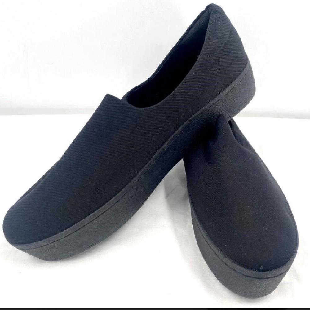 Karl Lagerfeld Black Loafers Minimalist Slip-Ons